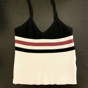 Yuri Sripped Cropped Tank